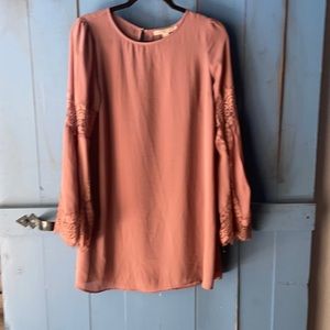 Pink sheer summer dress